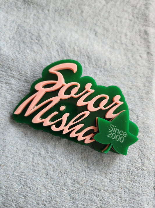 Layered Engraved Lapel Pin